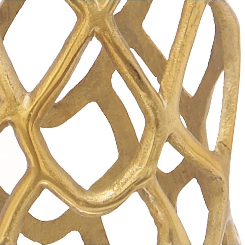 Gold Coral Decorative Metal Table Vase