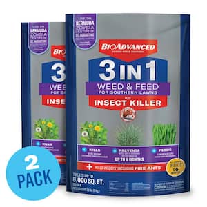 20 lbs. 3-in-1 Weed and Feed for Southern Dry Lawns Fertilizer Plus Insect Killer (2-Pack)