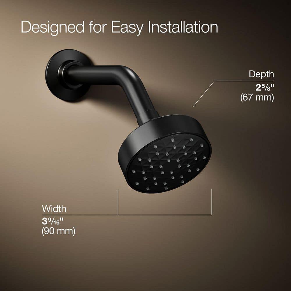 Matte Black Multi-Function Wall Mounted Shower Head