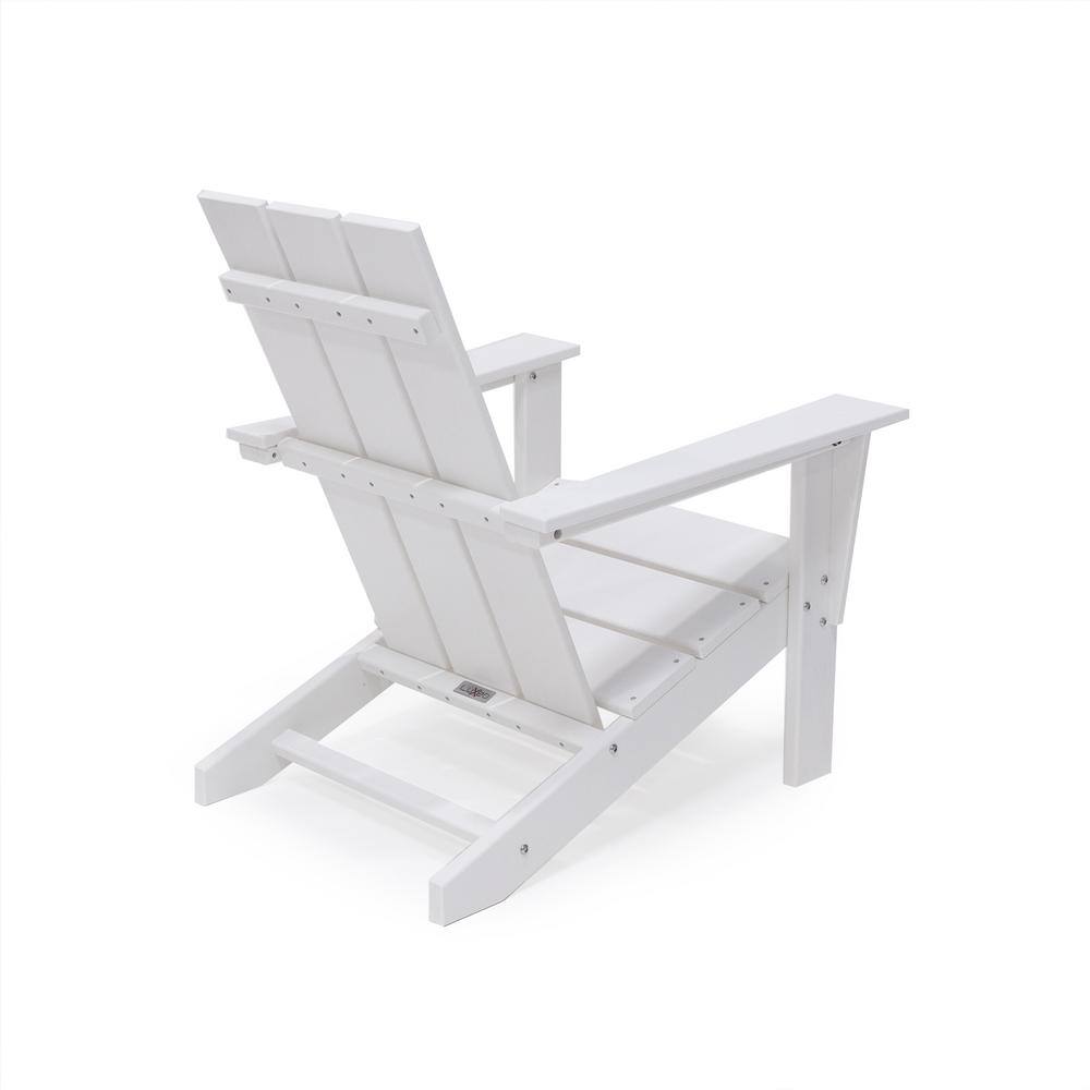 Arcadia White HDPE Outdoor Adirondack Chair Set