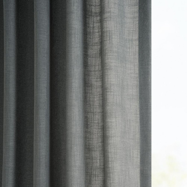 Exclusive Fabrics & Furnishings Dark Grey Classic Faux Linen Rod