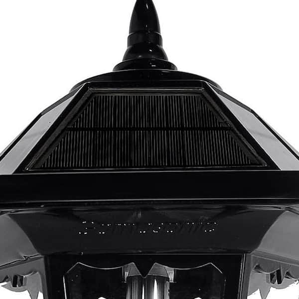 GAMA SONIC Windsor Bulb 1-Light Black Modern Outdoor Solar Lamp