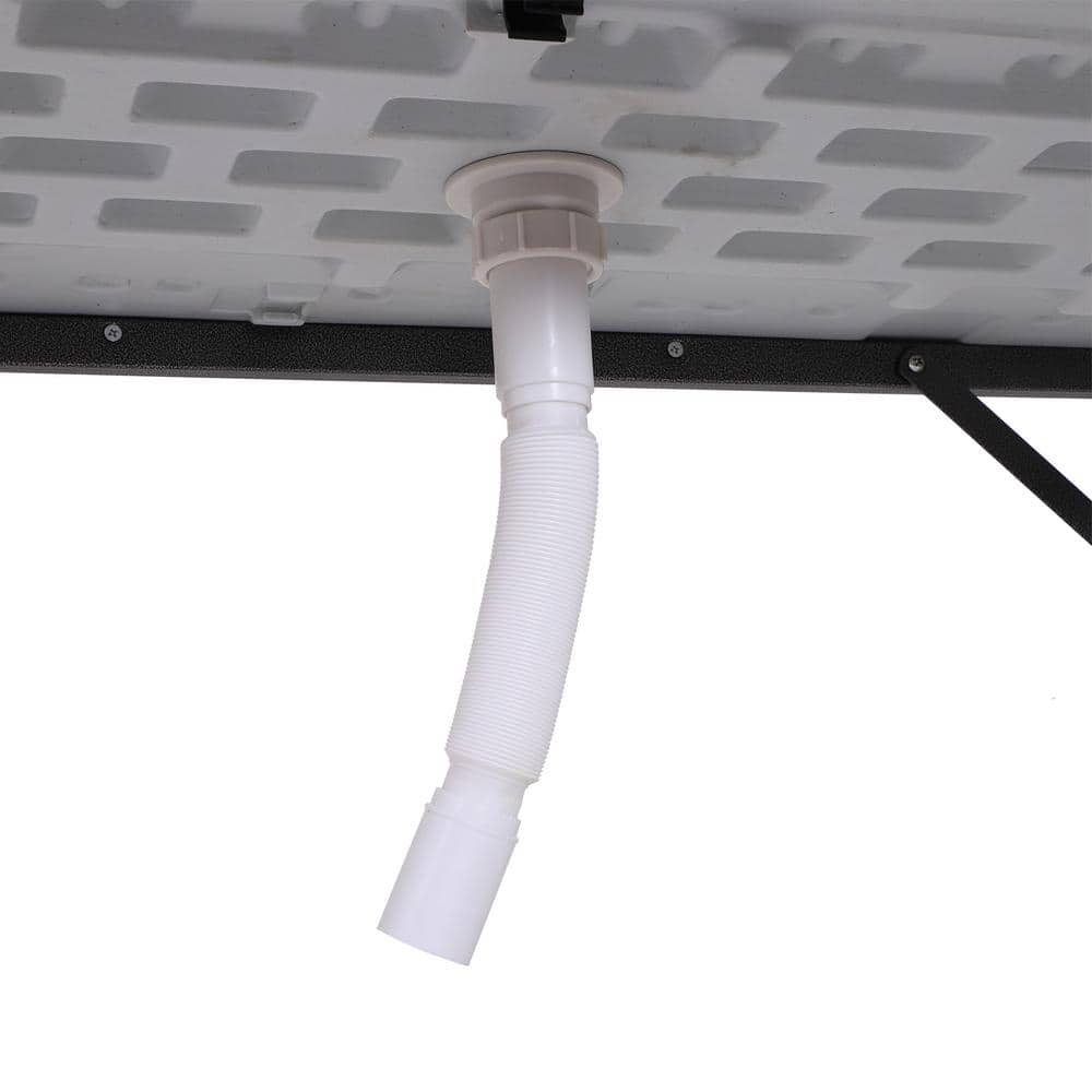 Portable Folding Fish Cleaning Table with Sink and Steel Legs