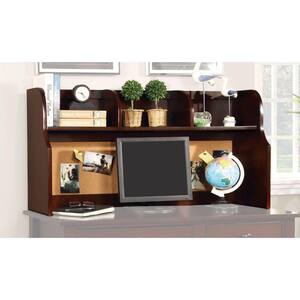 24 in. H Cherry Brown Wooden Hutch with Spacious Storage