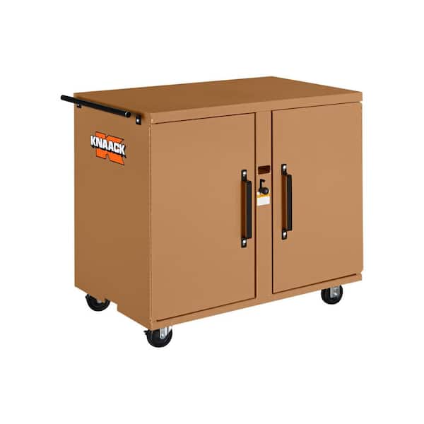 Knaack 37 in. W x 25 in. L x 40 in. H, Steel Mobile Rolling Workbench with Drawers, 800 lb. Capacity