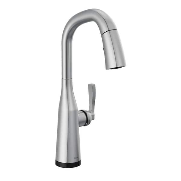 Delta Stryke Touch2O with Touchless Technology Single Handle Bar Faucet in Arctic Stainless