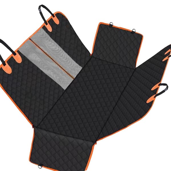 Unbranded 600D Waterproof Scratch Proof Nonslip Dog Car Seat Cover with Mesh Window and Storage Bag