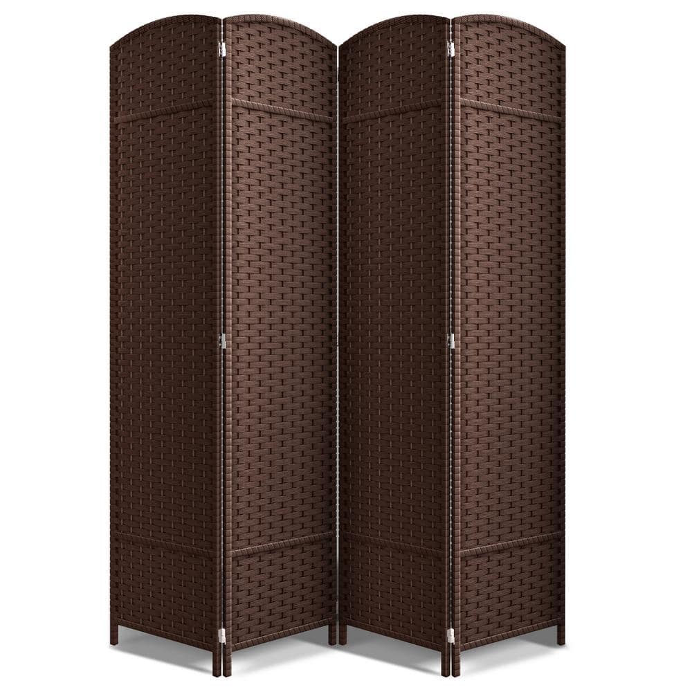 4-Panel Room Divider 6 ft. Tall, Extra Wide Double Hinged Privacy Screen Pa