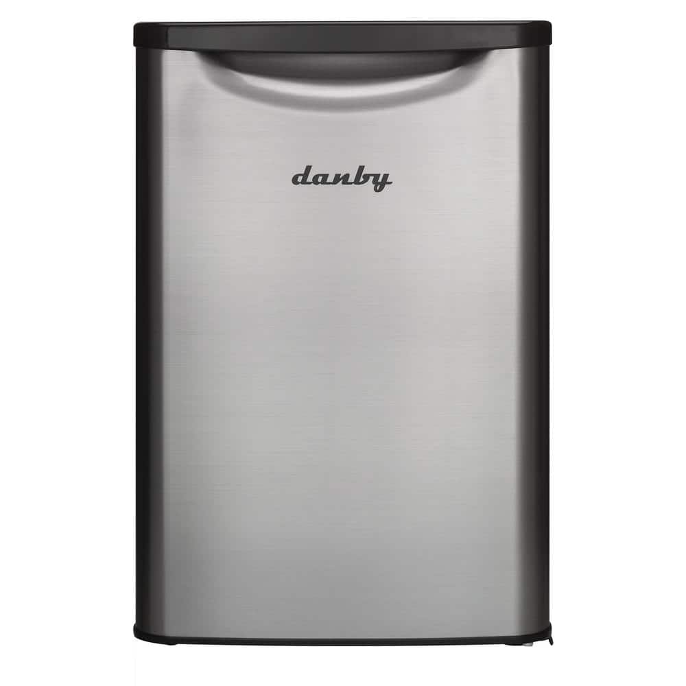 Danby 17.68 in. 2.6 cu.ft. Mini Refrigerator in Stainless Steel, Silver