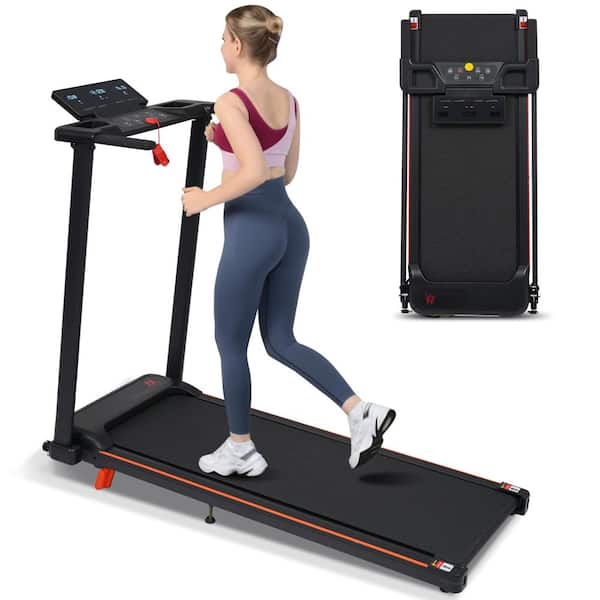 Portable Foldable Treadmill with 8% Incline, 3.0HP, 265LBS Capacity & Adjustable Feet