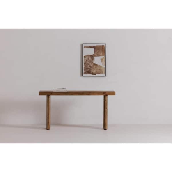 Brannon 60 in. Rustic Blonde Rectangle Pine Console Table with Natural Grain Variation