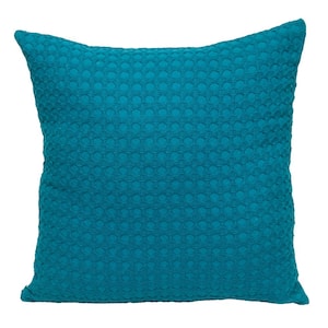 20 X 20 Transitional Solid Blue Square 20 in. x 20 in. Pillow