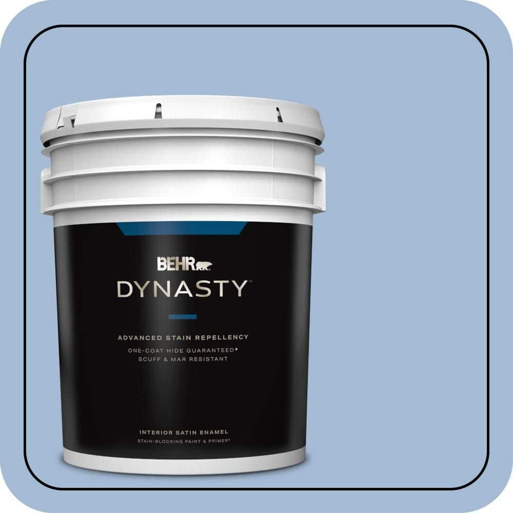 5 gal. #M530-3 Perennial Blue One-Coat Hide Satin Enamel Interior Stain-Blocking Paint & Primer price history on PriceWatchPro
