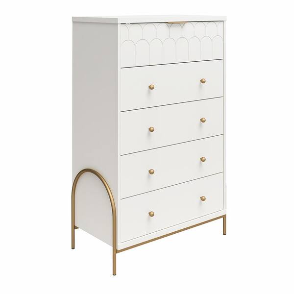 Davinci signature 5 drawer tall dresser white sales