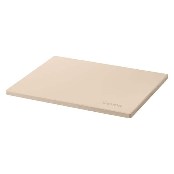 Pizza Stone, 15 x 12 in. Rectangular Cordierite Baking Stone with Scraper, 0.6 in. Thick for Oven Bread Pizza BBQ