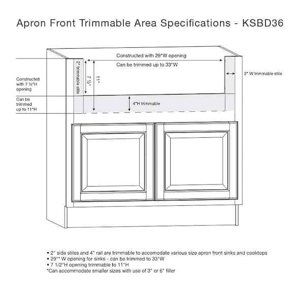 Hampton Bay Shaker Assembled 36x34 5x24 In Farmhouse Apron Front Sink Base Kitchen Cabinet In Java Ksbd36 Sjm The Home Depot