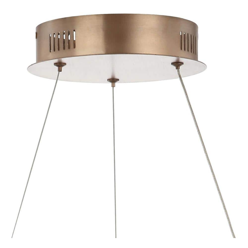 Cursive Bronze Adjustable Spiral LED Chandelier