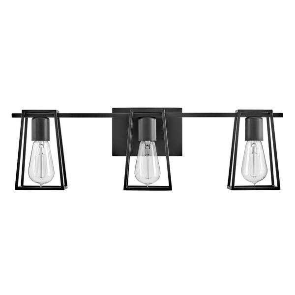 HINKLEY - Filmore 24.0 in. 3 Light Black Vanity Light