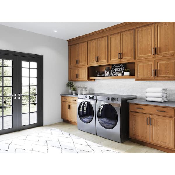 Hampton 15 in. W x 12 in. D x 30 in. H Assembled Wall Cabinet in Medium Oak