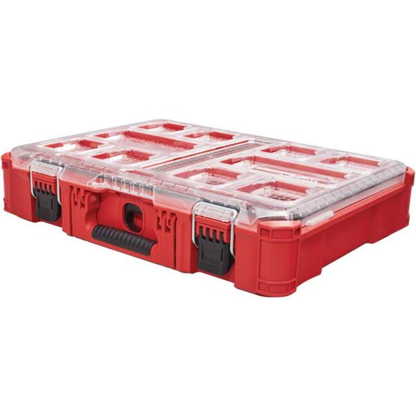 Milwaukee Plastic Small Parts Organize PACKOUT 11 Compartment Storage Tool Box 