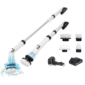 20V Cordless Electric Spin Power Scrubber Handheld Rechargeable Cleaning Brush with 4 Replaceable Heads and 2 Speed Mode