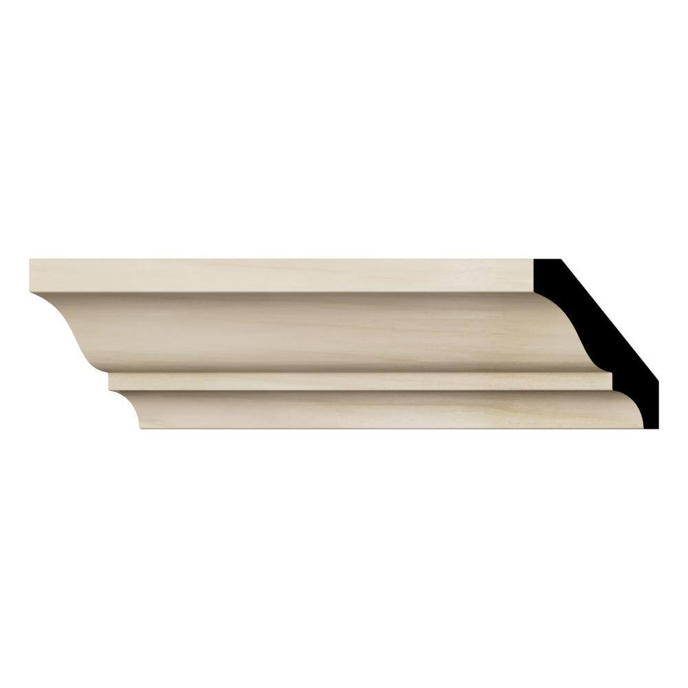 Unfinished Poplar Wood Crown Moulding 96" Length