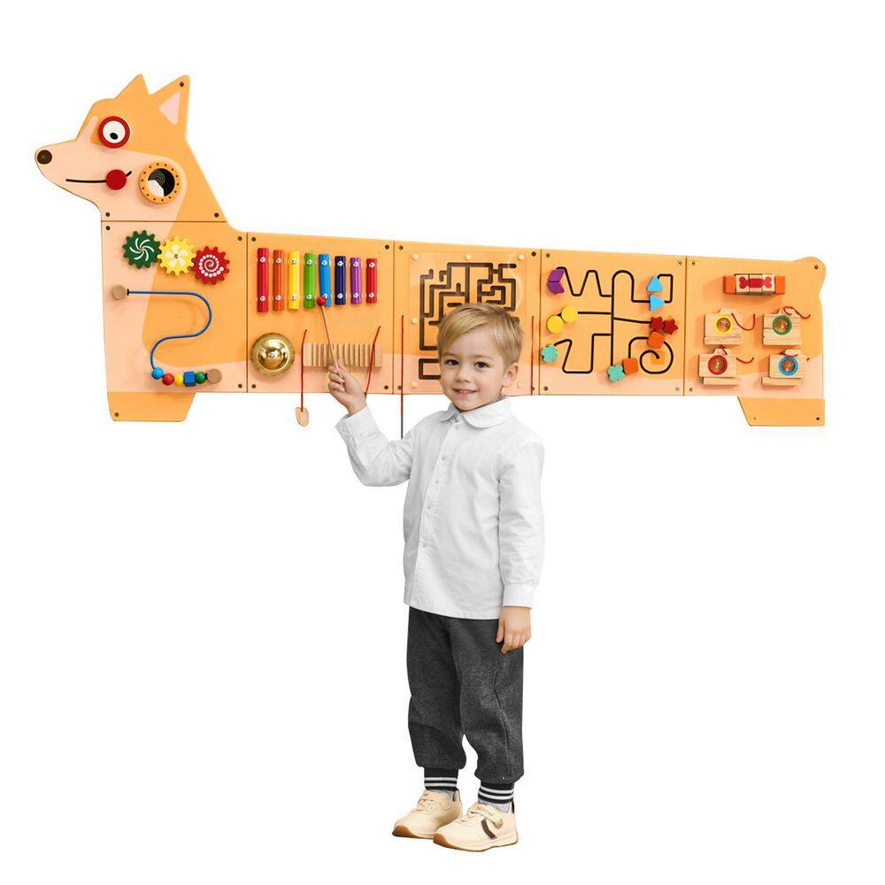Puppy Activity Wall Busy Board Panels, 12 Activities, Montessori Sensory Wall Toy for Kids 3-12 Years, Toddler Playroom price history on PriceWatchPro