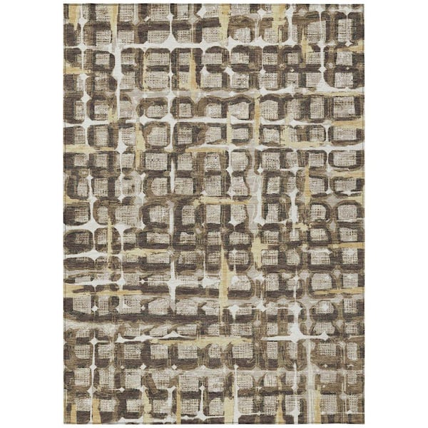 Chantille Machine Washable Indoor/Outdoor Abstract ACN2762 Beige 10 ft. x 14 ft. Area Rug