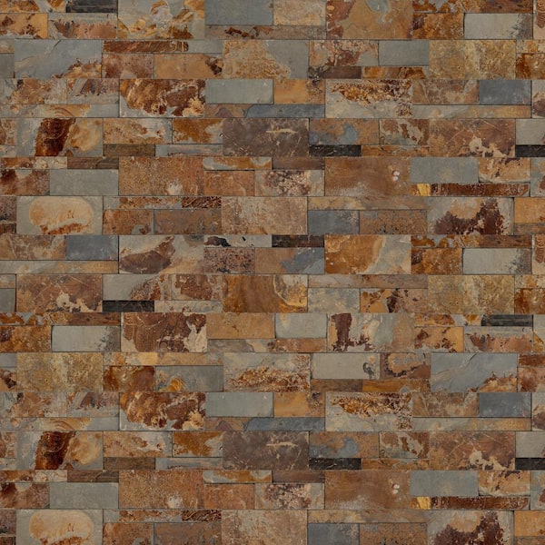 MSI California Gold Ledger Panel 9 in. x 24 in. Splitface Slate Wall Tile (36 cases/162 sq. ft./pallet)