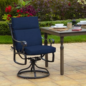 21 in. x 20 in. Sapphire Blue Leala Outdoor Dining Chair Cushion