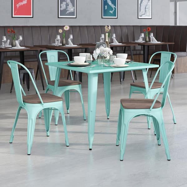 Mint Green Restaurant Chairs (Set of 4)