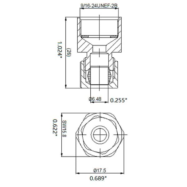 1/4 in. OD Compression x 3/8 in. Flare Brass Adapter Fitting