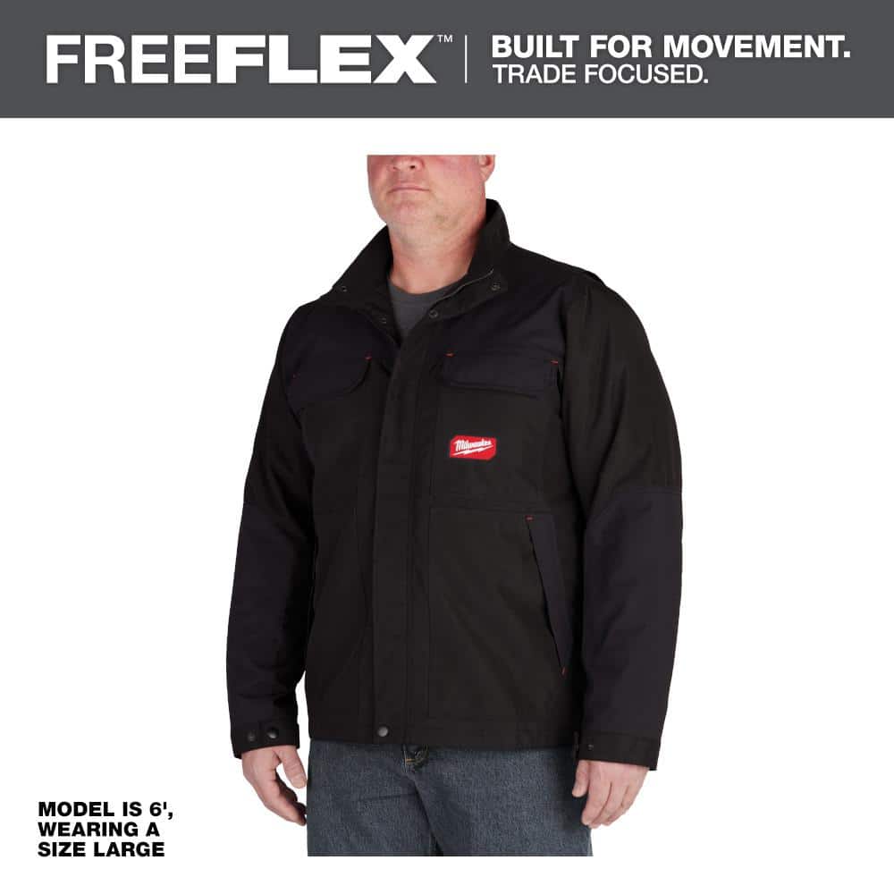 Milwaukee Men's X-Large Black FREEFLEX Insulated Jacket 256B-XL - The ...
