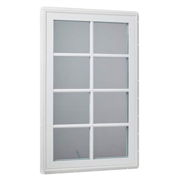 TAFCO WINDOWS 30 in. x 48 in. Left-Hand Vinyl Casement Window with Grids and Screen in White