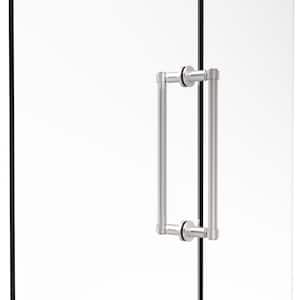 Contemporary 12 in. Back-to-Back Shower Door Pull in Satin Chrome