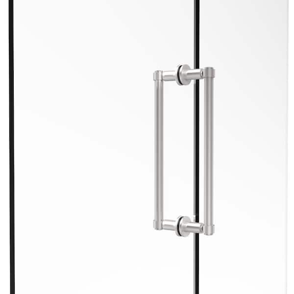 Allied Brass Contemporary 12 in. Back-to-Back Shower Door Pull in Satin Chrome