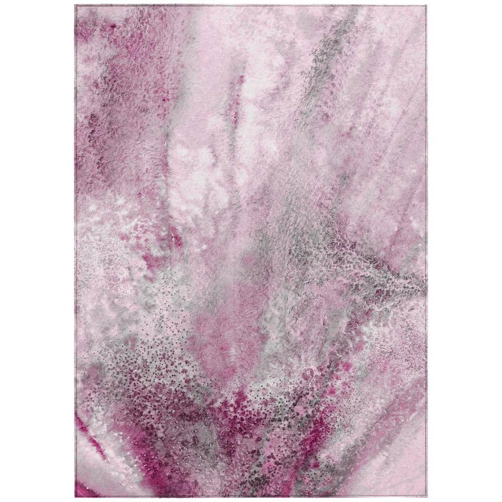 Pink 8 ft. x 10 ft. Abstract Indoor / Outdoor Area Rug price history on PriceWatchPro