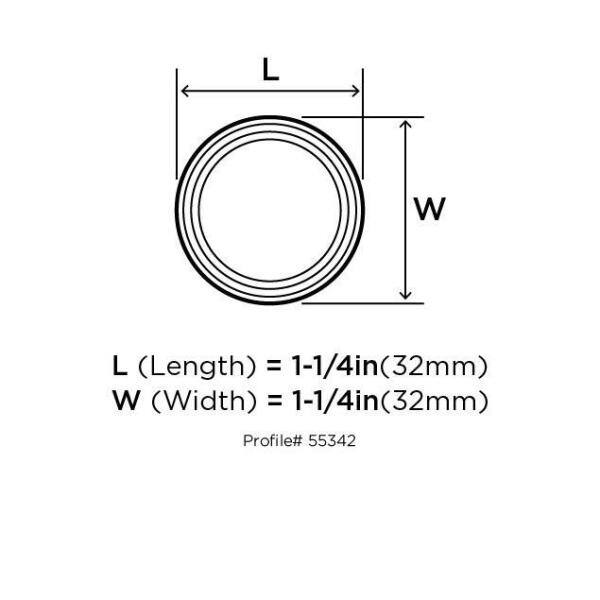 Polished Nickel Round Cabinet Knob with Mounting Hardware
