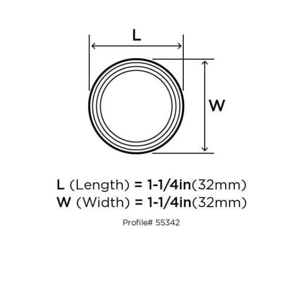 Industrial Black Bronze Round Cabinet Knob with Mounting Hardware