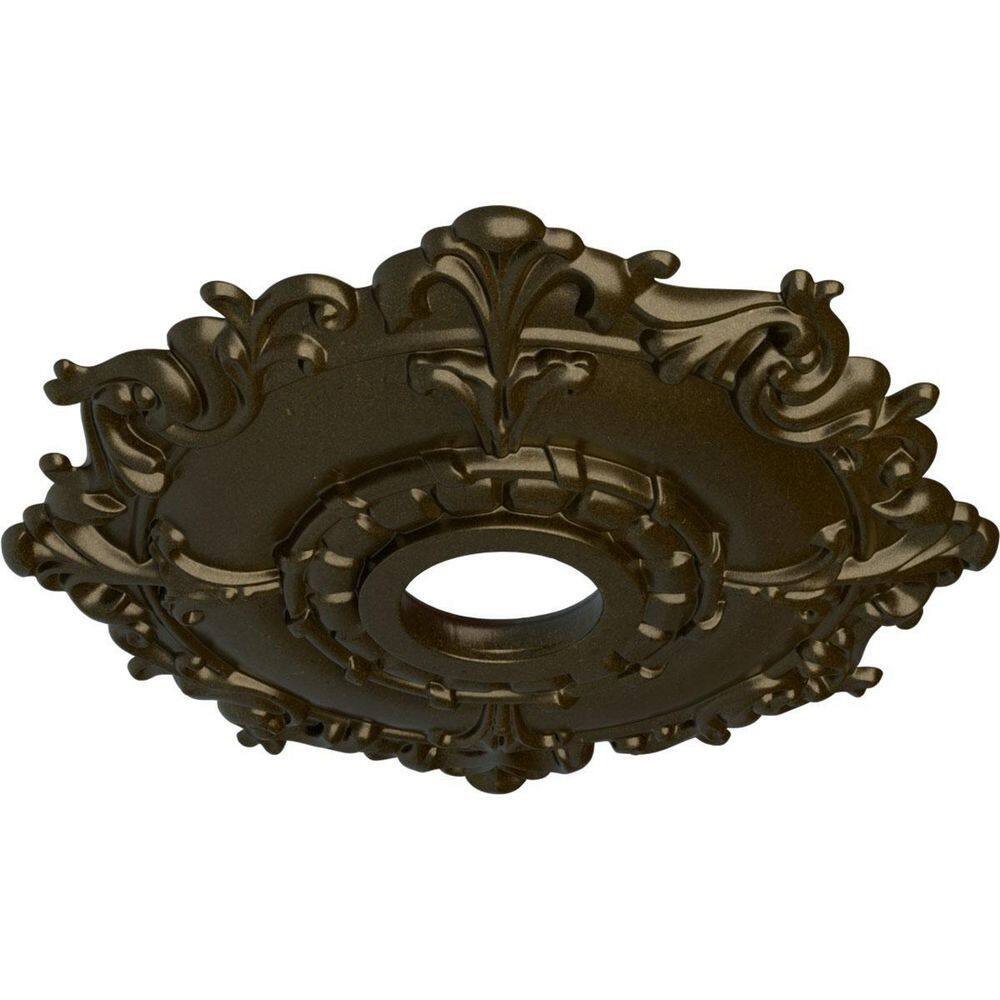 18-inch Green Gold Polyurethane Riley Ceiling Medallion