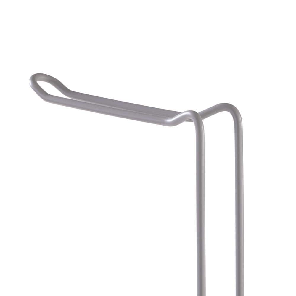 Gray Slim Steel Freestanding Toilet Paper Reserve and Dispenser