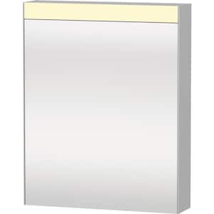 Light and Mirror 24 in. W x 29.875 in. H White Surface Mount Medicine Cabinet