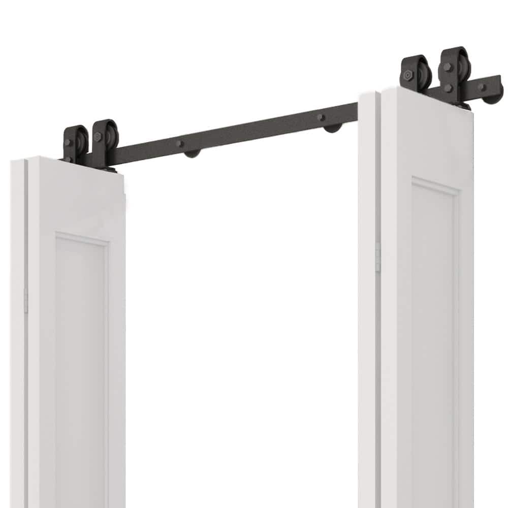 Matte Black Steel Folding Bi-Fold Door Hardware Kit