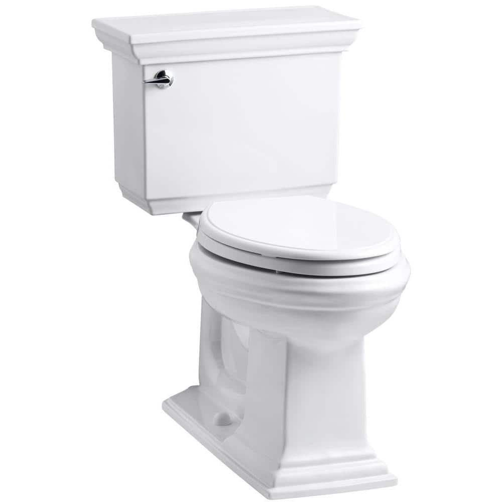 White High Efficiency Elongated Free Standing Toilet