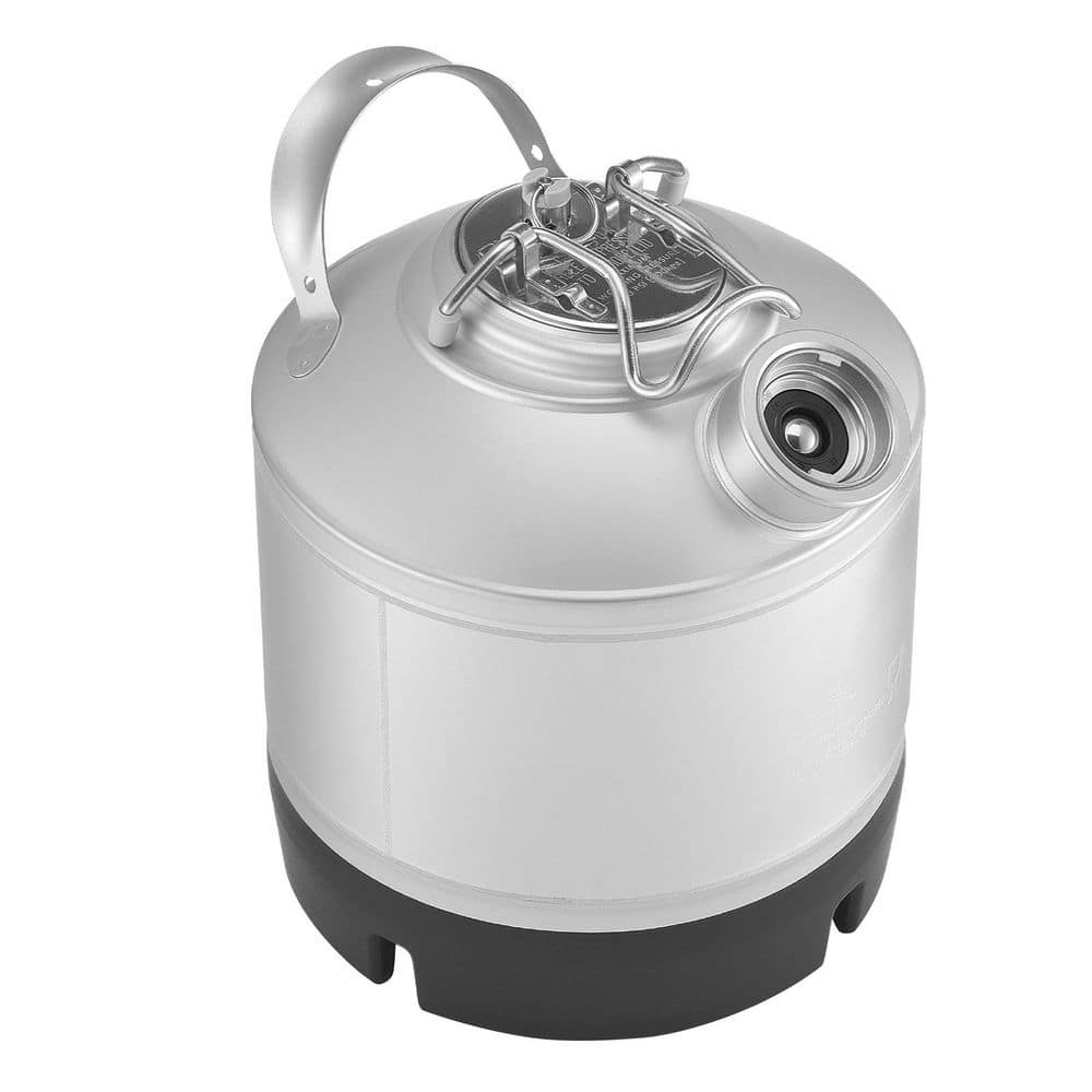 Cleaning Keg, 1.75 Gal. /6. 5L Keg Line Cleaning Kit with D Coupler Connection & Rubber Base, Beer Lines Cleaner Used