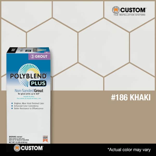 Polyblend Plus #186 Khaki 10 lb. Unsanded Grout