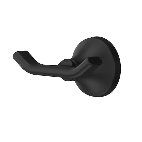 Vedra Double J-Hook Robe/Towel Hook in Matte Black