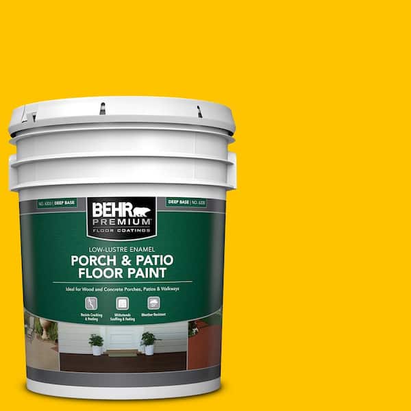 5 gal. #S-G-370 Citrus Splash Low-Lustre Enamel Interior/Exterior Porch and Patio Floor Paint
