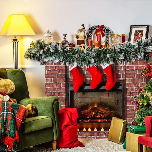 Christmas Red Brick Wallpaper Faux Brick Wallpaper for Fireplace and  Cabinet Drawer Liner A09K7H4WX8 - The Home Depot