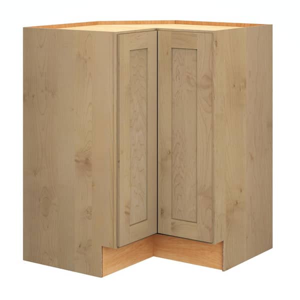 QuickShip Cottage 36 in. W x 24 in. D x 34.5 in. H Assembled Plywood Shaker Lazy Susan Corner Kitchen Cabinet in Canopy